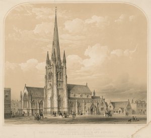 Vista de la Iglesia y Escuelas de St Stephens, Rochester Row, Westminster