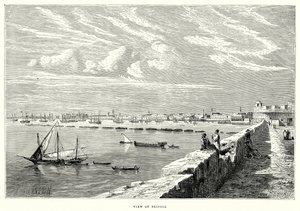 Vista de Trípoli (grabado) de English School