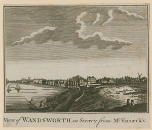 Vista de Wandsworth en Surrey desde la casa del Sr. Vanneck de English School