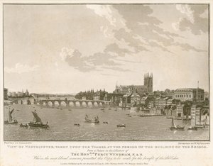 Vista de Westminster, en el período de la construcción del puente de English School