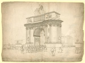 Vista de un Arco Triunfal propuesto para ser erigido en Hyde Park Corner de English School