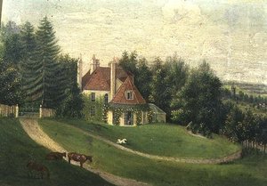 Vista de una casa y un jardín de English School