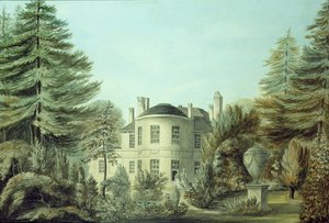 Vista de una villa del siglo XVIII, c.1790 de English School