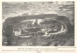 Vista del interior de la cabaña de la isla Elefante, extraída de "South: the story of the 1914-1917 expedition", de Sir Ernest Shackleton