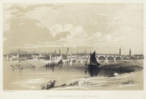 Vista del Broomielaw en el año 1802 de English School
