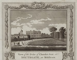Vista de la residencia del Duque de Chandos
