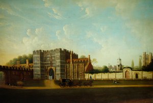 Vista de la Casa de la Puerta, Priorato de St. Osyth de English School