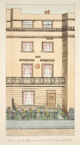 Vista de la Casa en la que murió George Cruikshank, pub. c.1878 de English School