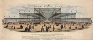 Vista del interior del edificio en Hyde Park para la Exposición de 1851