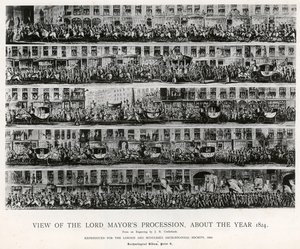 Vista de la Procesión del Alcalde, alrededor del año 1824 de English School