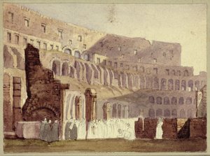 Vista del Coliseo Romano, c.1800 de English School