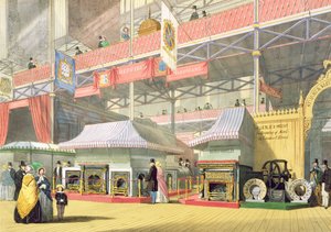 Vista del stand de hardware de Sheffield y las exhibiciones de Great Lane Works en la Gran Exposición de 1851, de Dickinsons Comprehensive Pictures