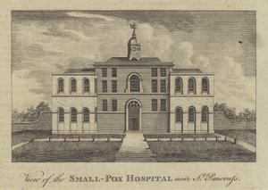 Vista del Hospital de Viruela, cerca de St Pancras, Londres