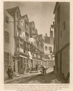 Vista del extremo sur de Thieving Lane (llamada Bow Street en los últimos años) de English School