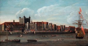 Vista de la Torre, c.1700 (óleo sobre tabla) de English School
