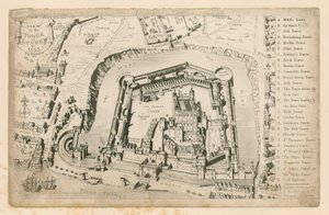 Vista de la Torre de Londres en 1553