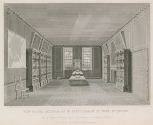 Vista del interior de la Biblioteca del Sr. Pepys en York Building de English School