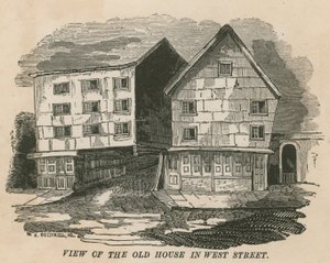 Vista de la antigua casa en West Street, Londres, anteriormente la Red Lion Inn, Chick Lane, alguna vez residencia de Jonathan Wild