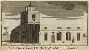 Vista de la iglesia parroquial de Stoke Newington de English School