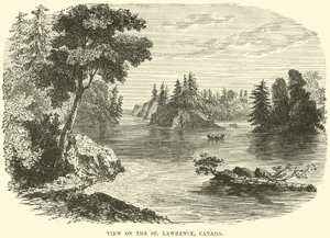 Vista del río San Lorenzo, Canadá