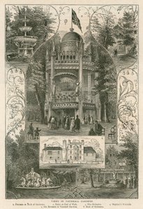 Vistas en los Jardines de Vauxhall, Londres de English School