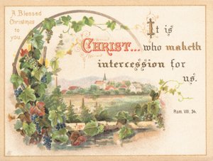 Escena de pueblo, Tarjeta de Navidad