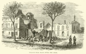 Pueblo cerca de Blois después del asedio, diciembre 1870 de English School