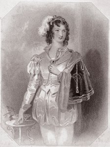 Viola (Noche de reyes) - de la Galería de mujeres de Shakespeare, colección de cuarenta y cinco retratos serios por artistas tempranos de Londres, enriquecidos con avisos críticos y literarios, circa 1838 de English School