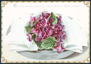 Violetas, Tarjeta de Navidad