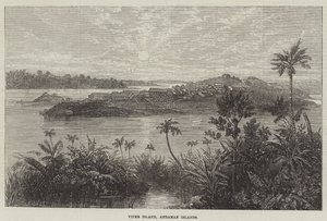 Isla Viper, Islas Andamán (grabado) de English School
