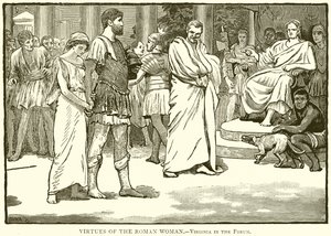 Virtudes de la mujer romana.--Virginia en el foro
