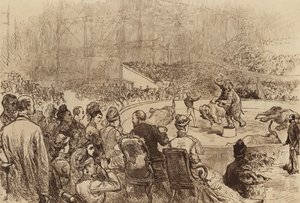 Visita del Príncipe y la Princesa de Gales y el Rey y la Reina de Grecia, 1876 de English School