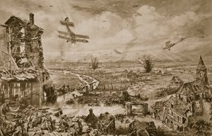 Impresión vívida de la lucha terrible por Armentieres en abril de 1918