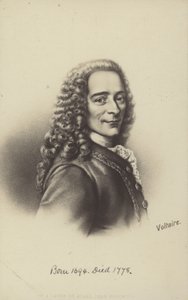 Voltaire (1694-1778), escritor, filósofo y dramaturgo francés (litografía)