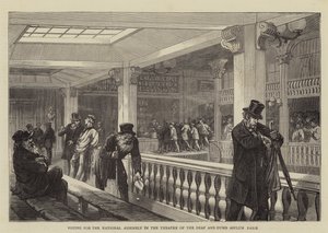 Votación para la Asamblea Nacional en el Teatro del Asilo de Sordos y Mudos, París de English School
