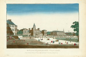 Vista perspectiva de la gran plaza del Parque St Jacques en Londres