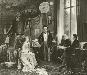 Wagner y sus amigos (grabado) de English School