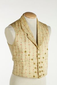 Chaleco con patrón floral, 1855