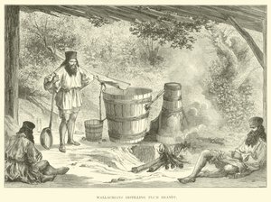 Valacos destilando aguardiente de ciruela de English School