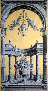 Papel Tapiz, c.1790 Impresión en claroscuro de bloque de madera, de Bourton-on-the-Water de English School