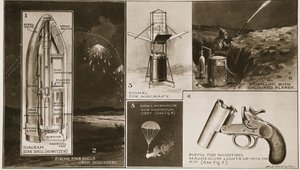 Iluminaciones de guerra de varios tipos que han demostrado su valor, de The Illustrated War News de English School