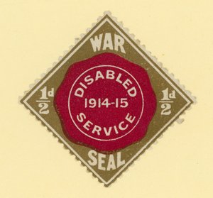 Sello de guerra - servicio para discapacitados 1914-1915