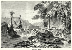 Cascada en Guayana (grabado) de English School