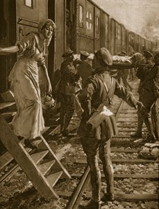 Calvario en el camino en Francia, 1914-19