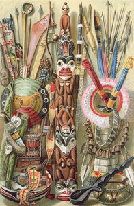 Armas, utensilios y adornos de los indios americanos, de 