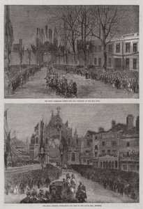 Boda del Príncipe de Gales y Alexandra de Dinamarca (grabado) de English School
