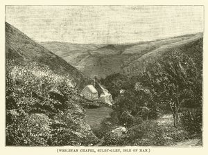 Capilla Wesleyana, Sulby-Glen, Isla de Man (grabado)