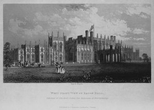 Vista frontal oeste de Eaton Hall, la sede del Muy Noble el Marqués de Westminster