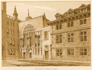 Frente oeste de la Capilla del Guildhall, Londres