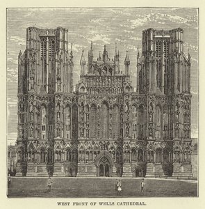 Fachada oeste de la Catedral de Wells de English School